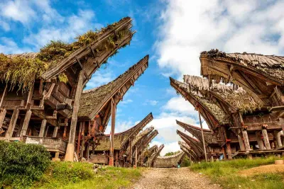 Le tipiche abitazione di toraja