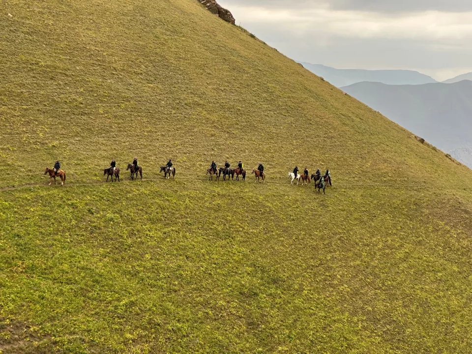 Kirghizistan in sella