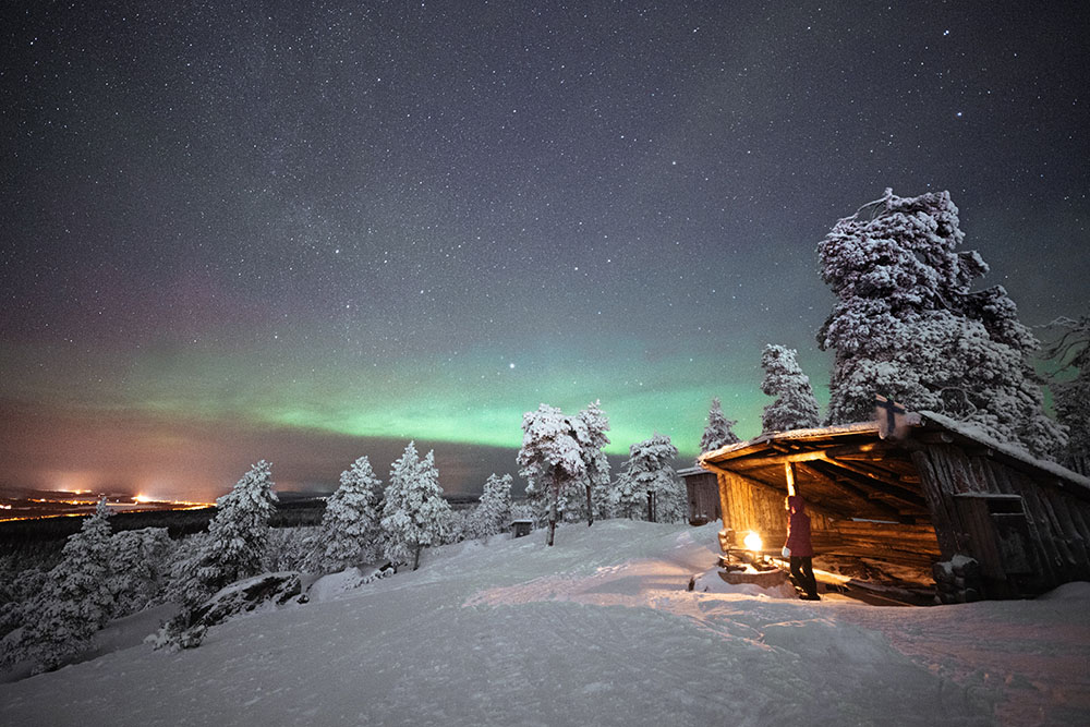 Aurora boreale in Lapponia
