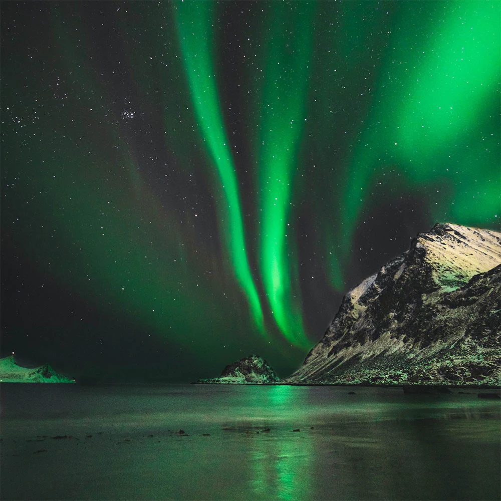 Isole Lofoten aurora boreale